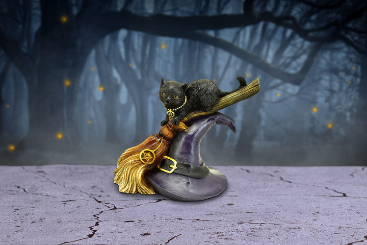 Bewitched Black Cat Ornament 13.3cm