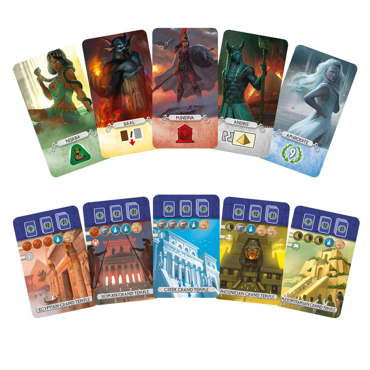 7 Wonders Duel Pantheon Board Game EXPANSION | 2 Player Game | Strategy Board Game | Civilization Board Game for Game Night | Board Game for Couples | Ages 10+ | Made by Repos Production