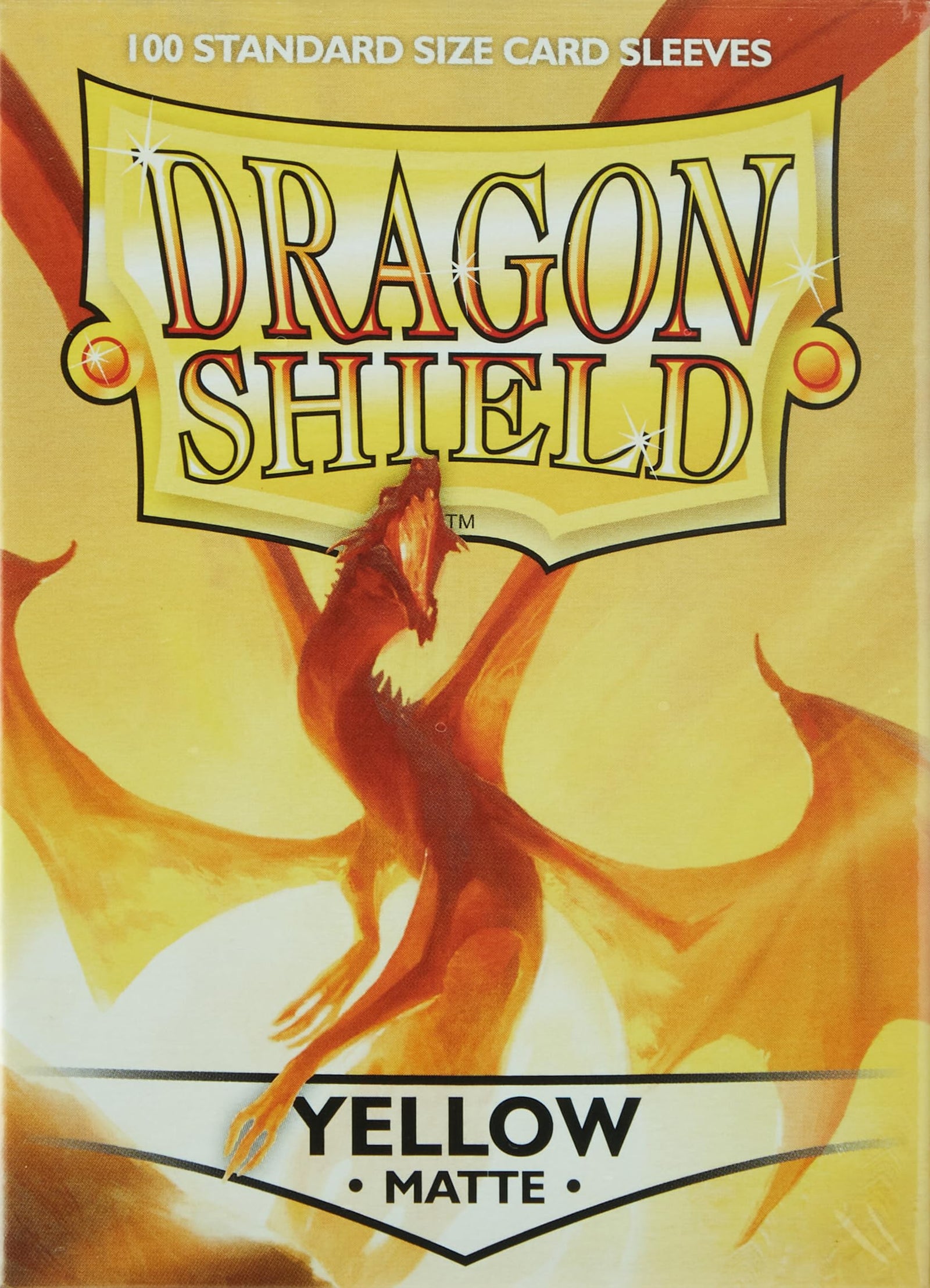UNIT Dragon Shield Matte Yellow 100 ct in box Gaming Accessory by Arcane Tinmen 2