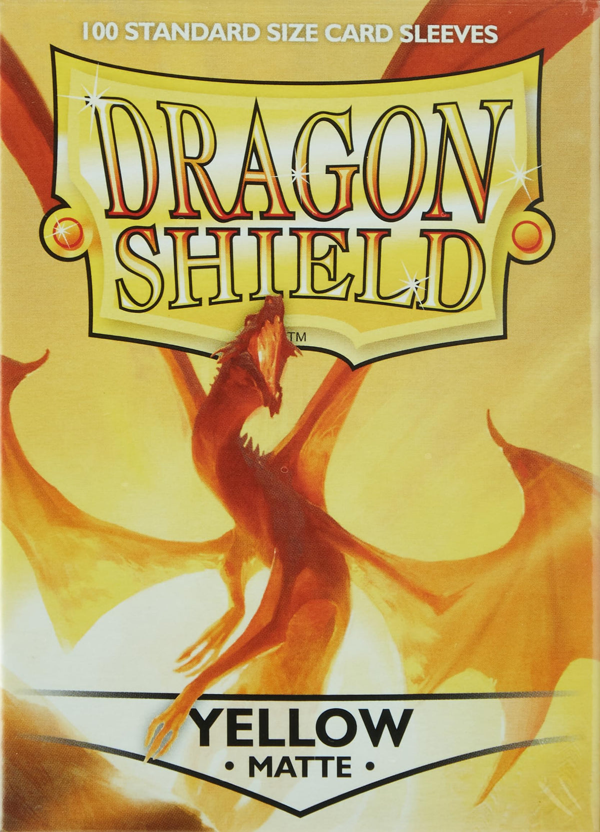 UNIT Dragon Shield Matte Yellow 100 ct in box Gaming Accessory by Arcane Tinmen 2