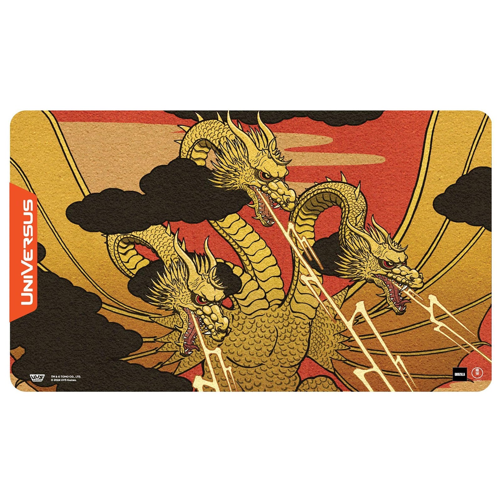 UniVersus Godzilla Challenger Series - King Ghidorah Playmat - 24 x 14 Neoprene Mat, Tabletop Card Game Accessory, UVS Games, Officially Licensed 1