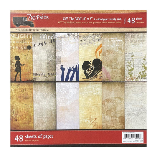7 Gypsies Off The Wall Double-Sided Paper Pack 8"X8" 48 Sheets- 1