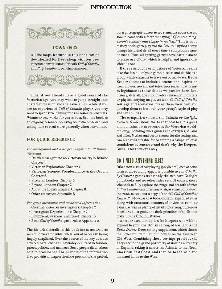 Cthulhu by Gaslight: Investigator’s Guide