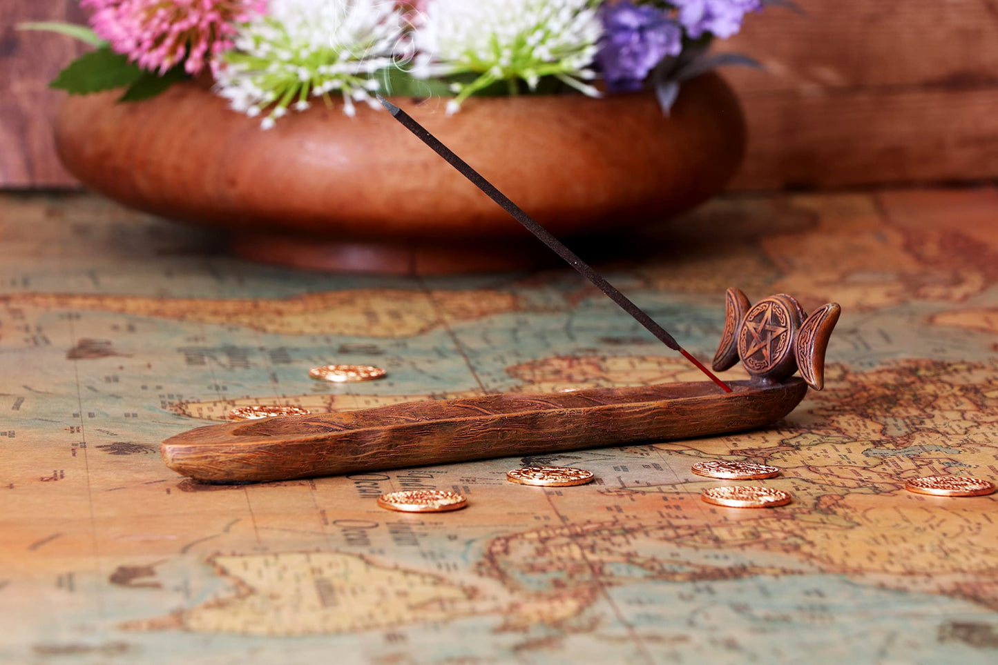 Triple Moon Goddess Incense Holder 23.5cm 6