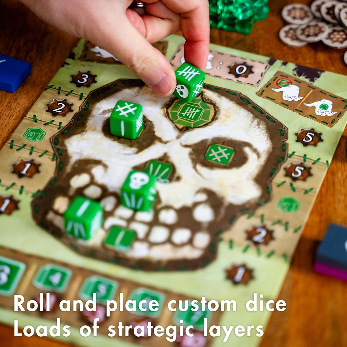 Emerald Skulls Dice Game