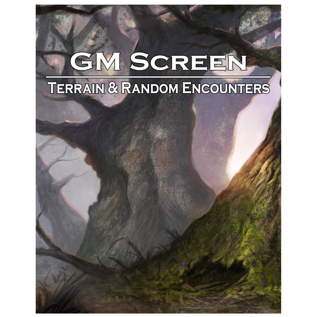 GM Screen Terrain & Random Encounters by Loke - Foldable RPG Screen - Double-Sided with Dynamic Terrain Maps and Encounter Prompts - Enhance Any TTRPG Experience