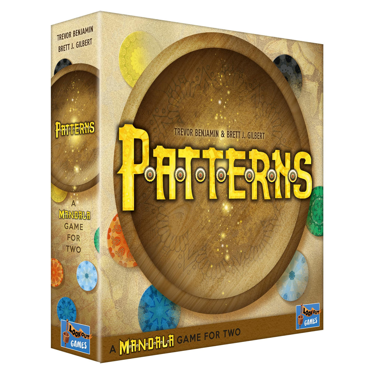 Patterns: A Mandala Game - Engaging Strategy Board Game with Unique Tea Towel Play Mat, Fun Family Game for Kids and Adults, Ages 10+, 2 Players, 15 Minute Playtime, Made by Lookout Games 1