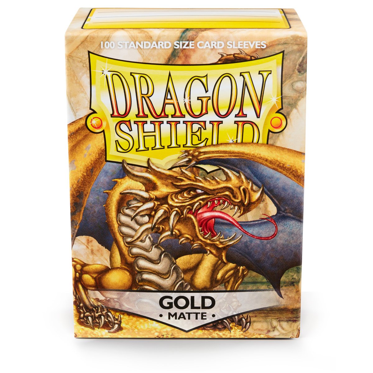 Dragon Shield Matte Gold 100 Card Sleeve by Arcane Tinmen 1