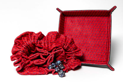 Metallic Dice Games FanRoll Dragon StormTM Velvet Compartment Dice Bag: Dragon Scales 6