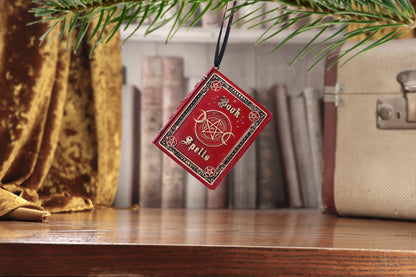 Red Book of Spells Hanging Ornament 7cm 6