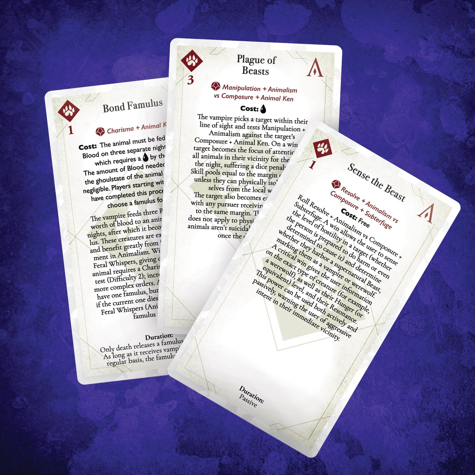 Renegade Game Studio: Vampire: The Masquerade - Discipline Deck Accessory - 5th Edition Roleplaying Game, 219 Tarot-Sized Cards, RPG, Ages 18+ 2