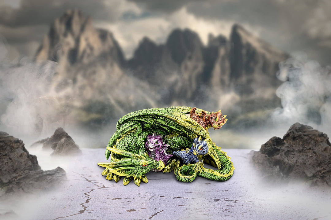Hatchling Horde Metallic Dragon Figurine 17.3cm