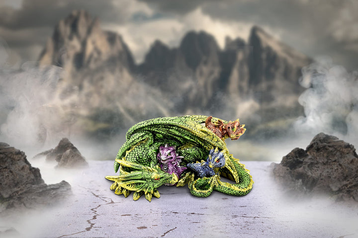 Hatchling Horde Metallic Dragon Figurine 17.3cm