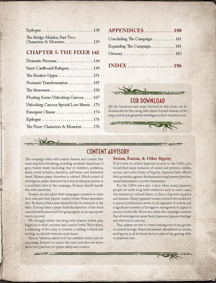 The Sutra Of Pale Leaves Volume 2 - Carcosa Manifest: Call Of Cthulhu 4