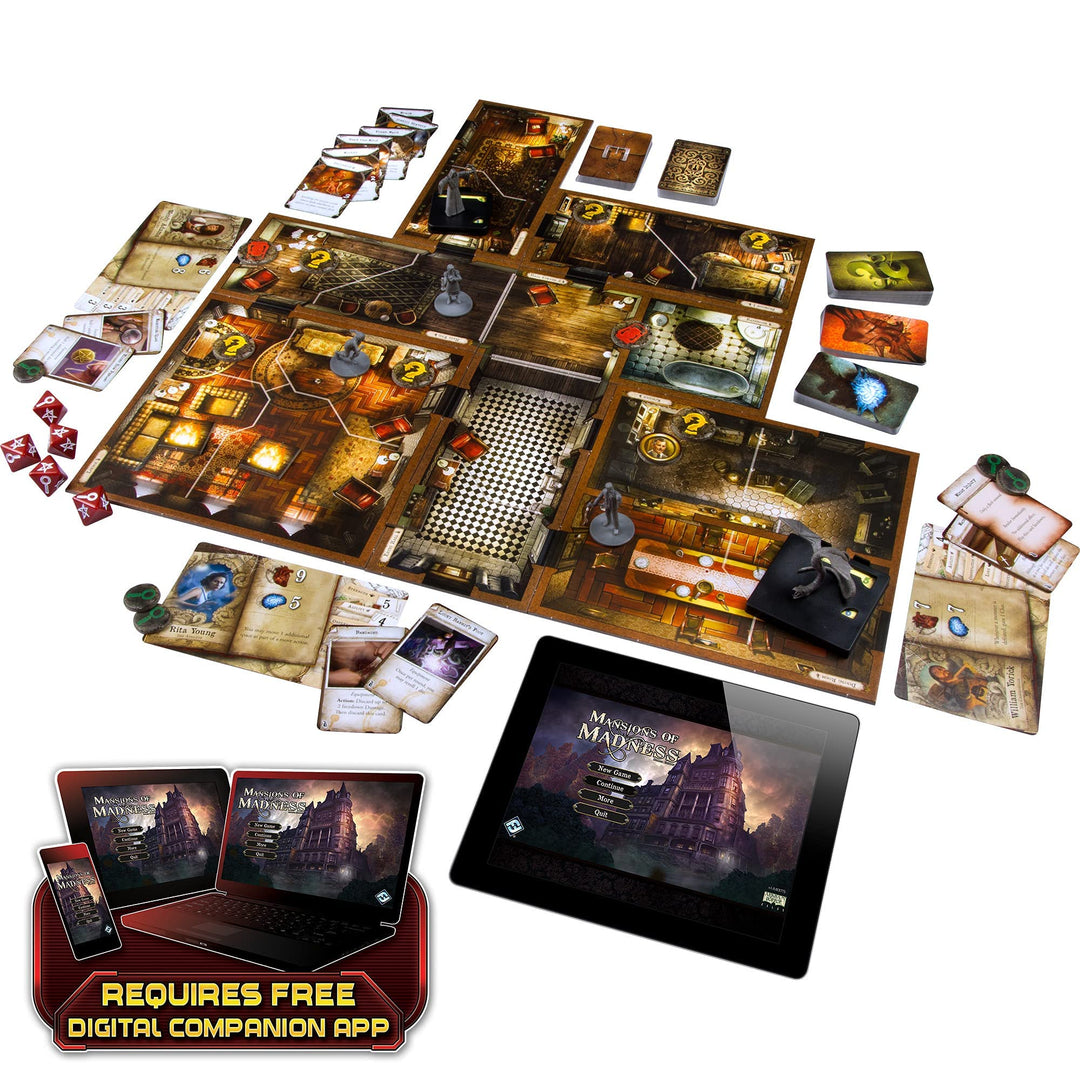 Mansions of Madness and Beyond The Threshold Board Game Bundle, Mystery Game for Adults, Made by Fantasy Flight Games