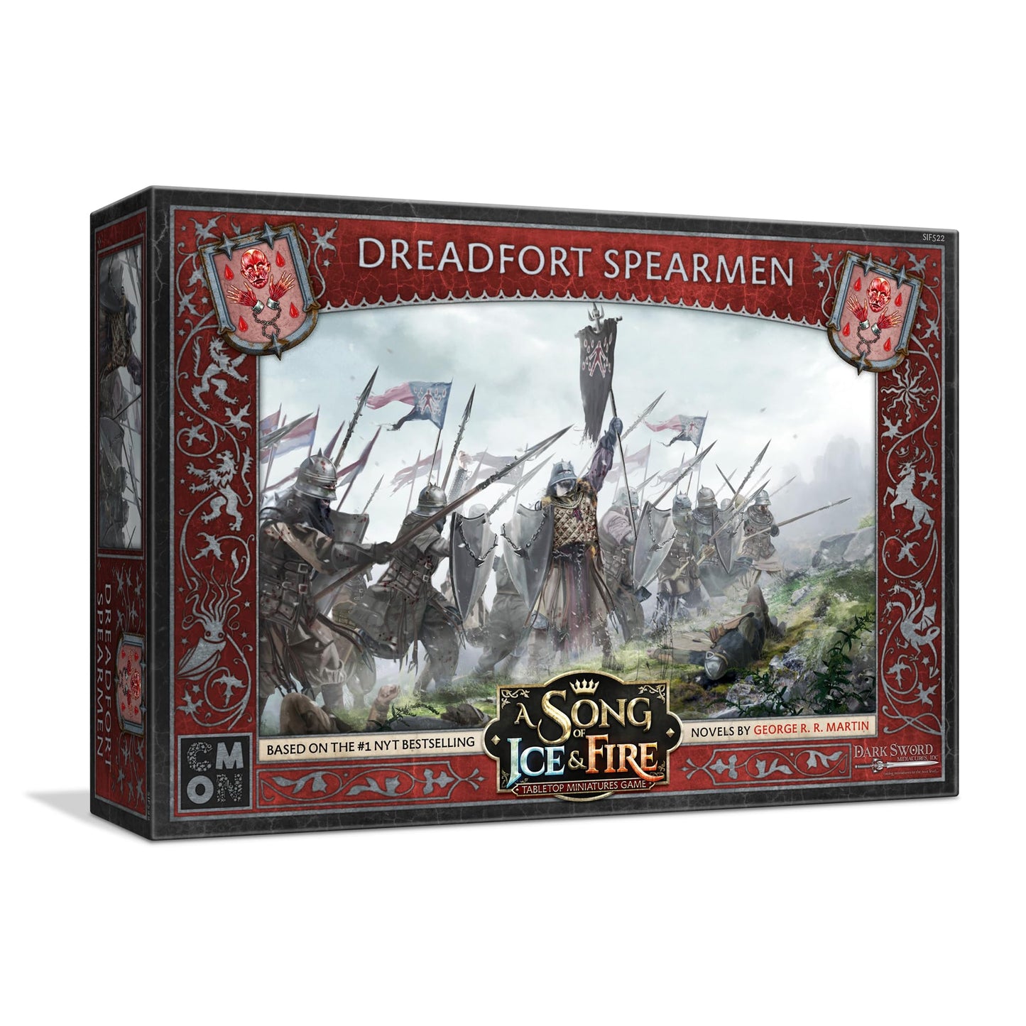 CMON A Song of Ice and Fire Tabletop Miniatures Game Dreadfort Spearmen Unit Box - Loyalty Forged in The Frigid North, Strategy Game for Adults, Ages 14+, 2+ Players, 45-60 Minute Playtime, Made 1