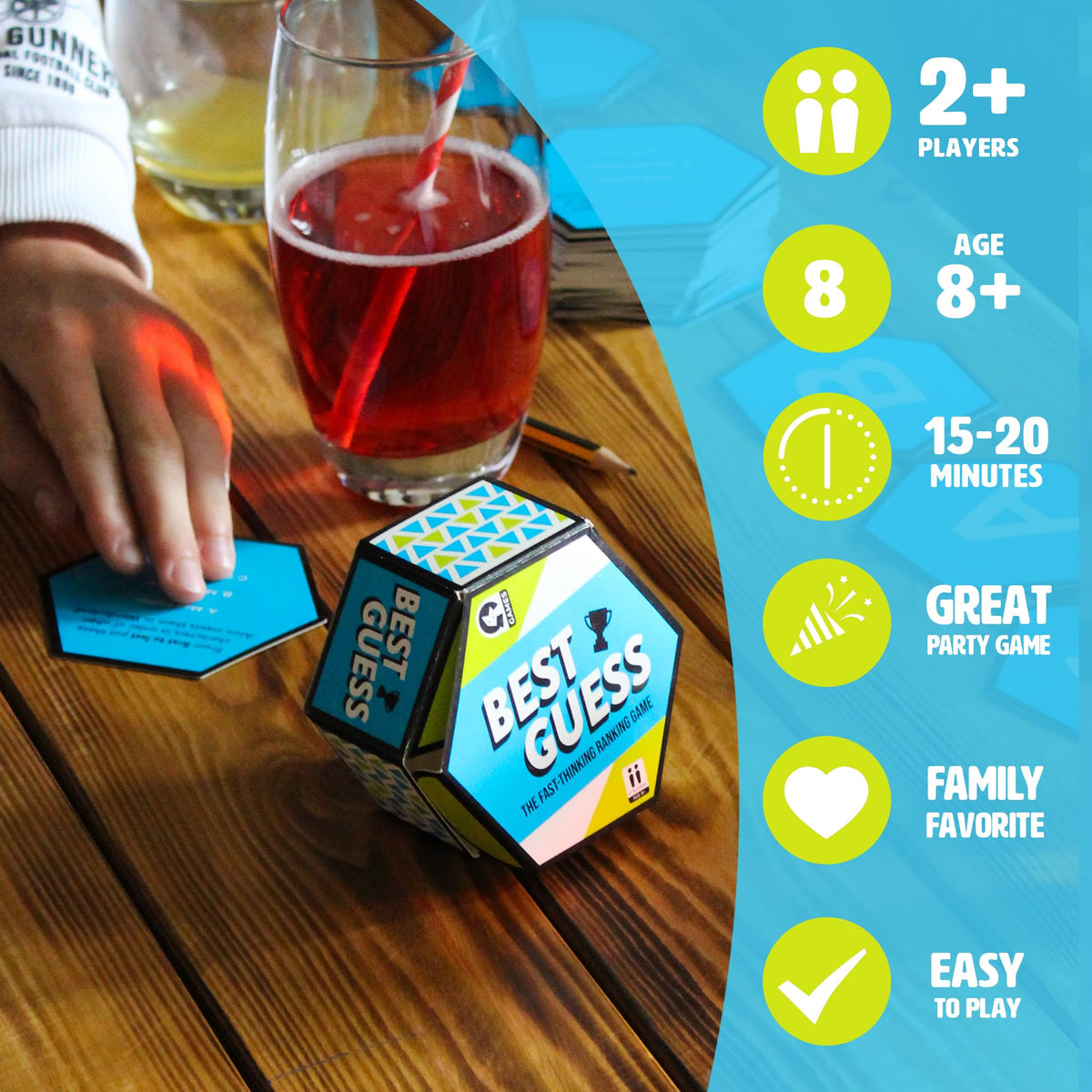 Ginger Fox - Best Guess Quick-Thinking Card Game. Card Games for Adults and Kids Aged 8+ Years. Cute Travel Sized Fun Card Games for Family Game Nights, Parties and More 4