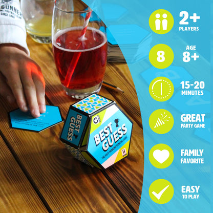 Ginger Fox - Best Guess Quick-Thinking Card Game. Card Games for Adults and Kids Aged 8+ Years. Cute Travel Sized Fun Card Games for Family Game Nights, Parties and More 4