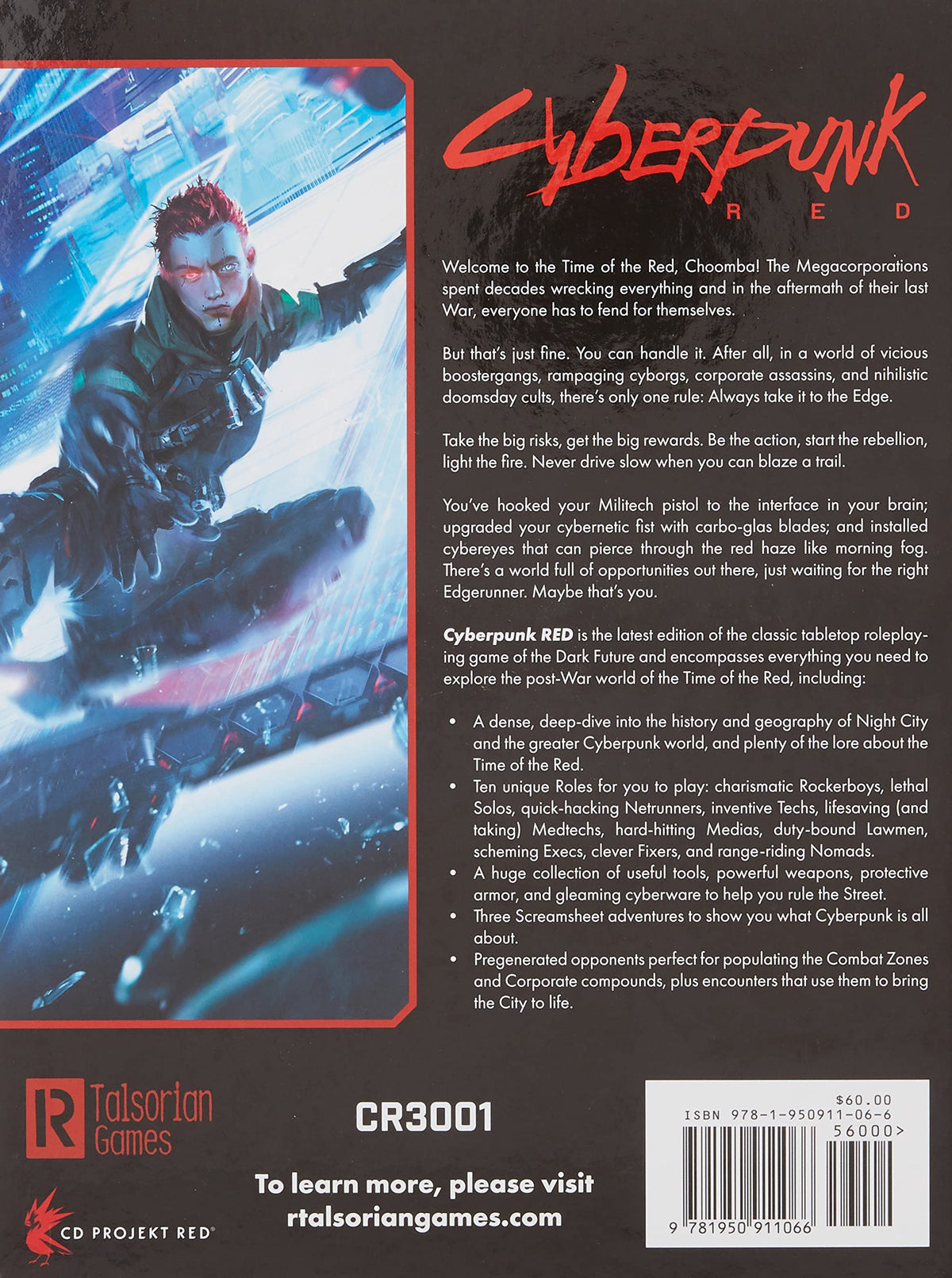 Cyberpunk Red Core Rulebook Roleplaying Game by Talsorian Games 3