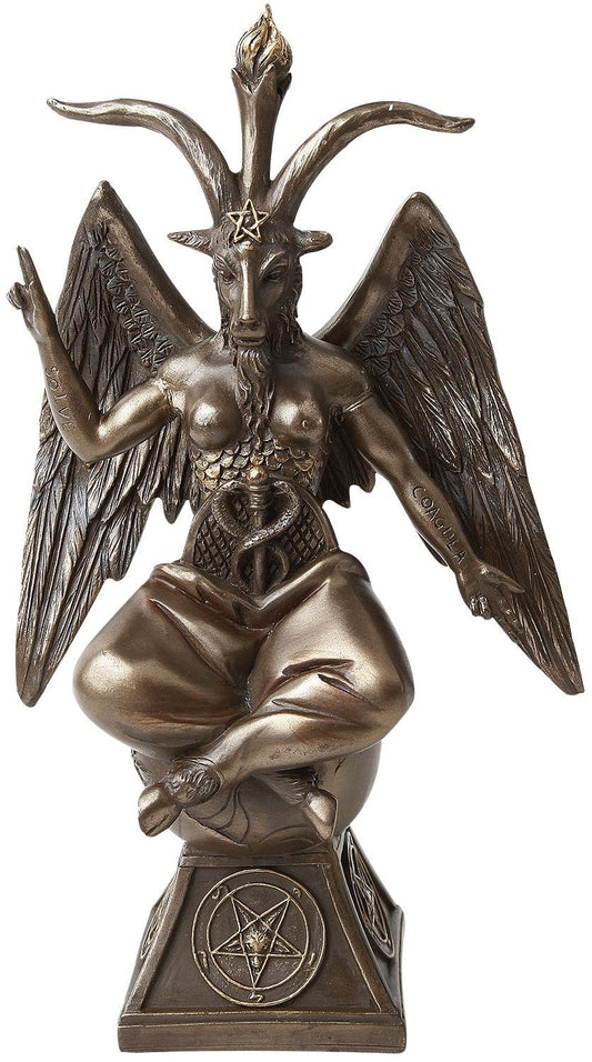 Baphomet Occult Mystical Figurine Bronze Gothic Ornament 24cm 1