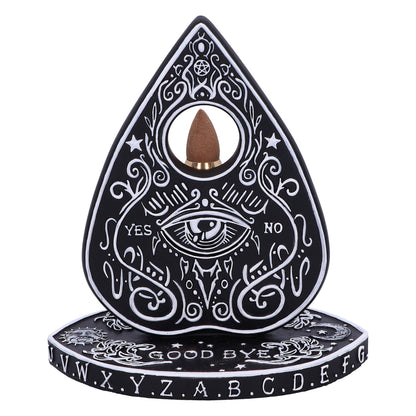 Black and White Spirit Board Planchette Backflow Incense Burner 15cm 2