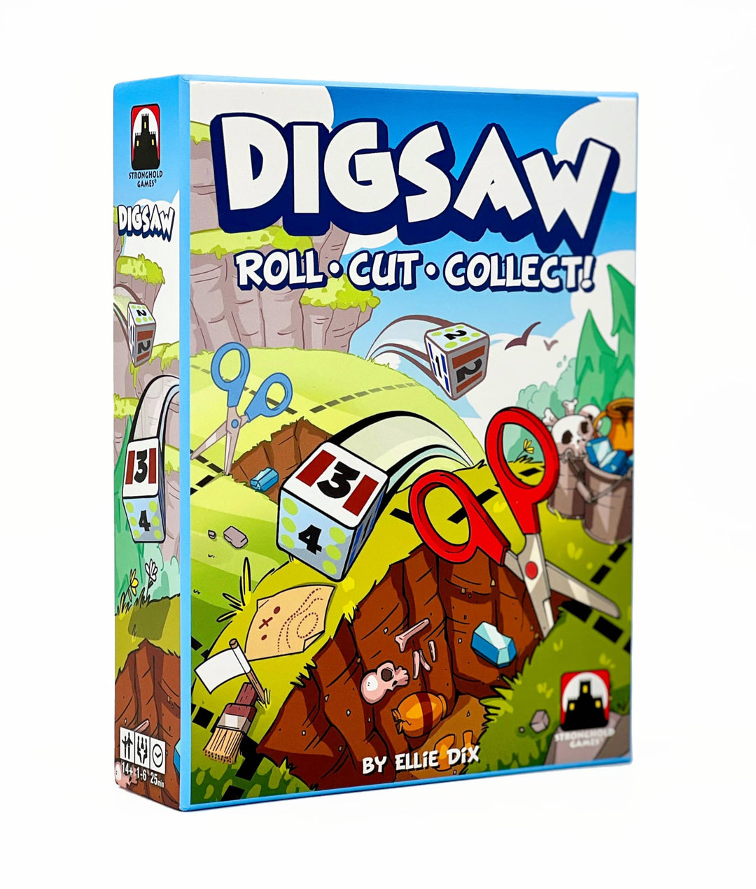 Stronghold Games Digsaw: Roll-and-Cut Archaeology Game - Fun Family Game for Ages 14+ - Plays in 25 Minutes - from The Makers of Terraforming Mars