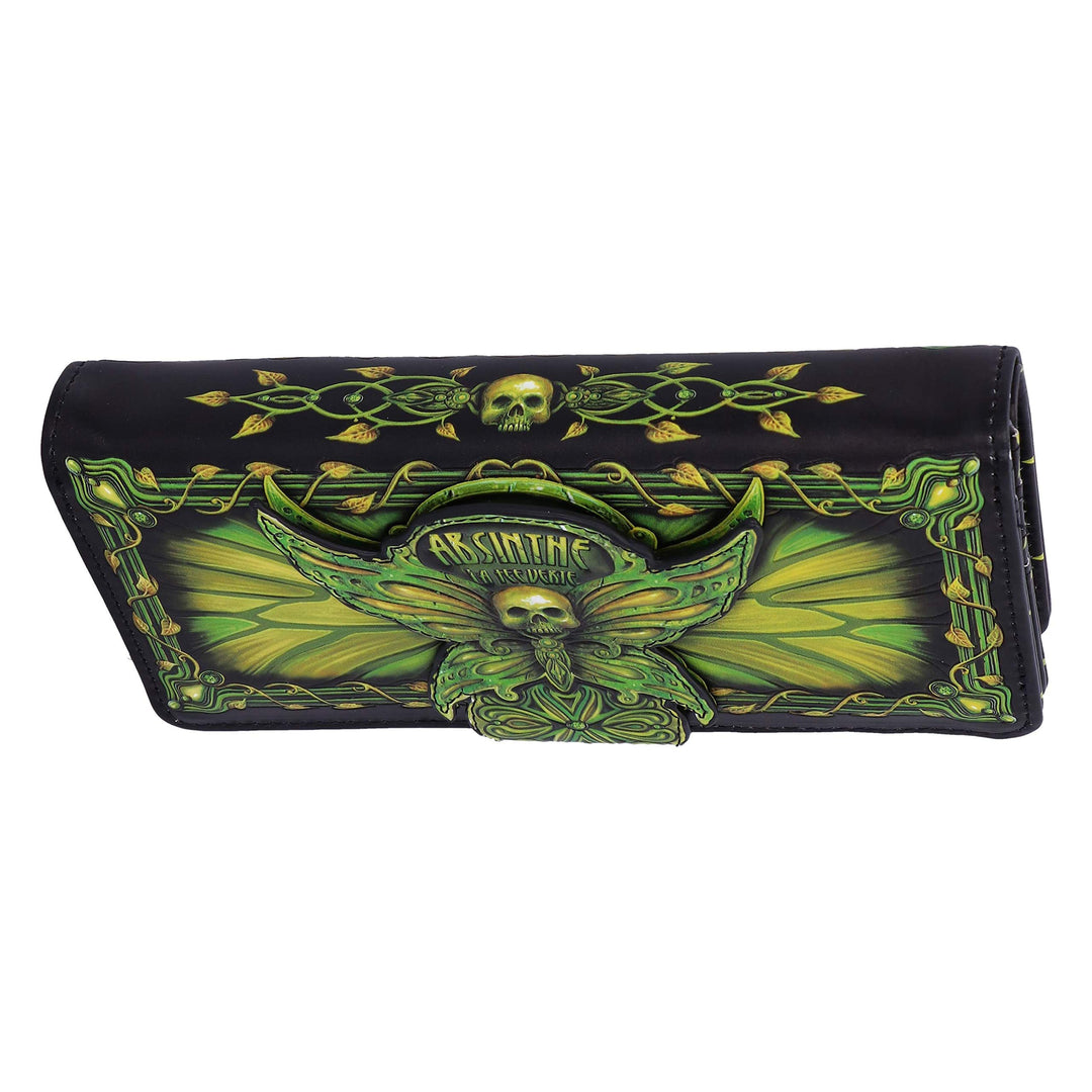 Absinthe La Fee Verte Green Fairy Embossed Purse 18.5cm