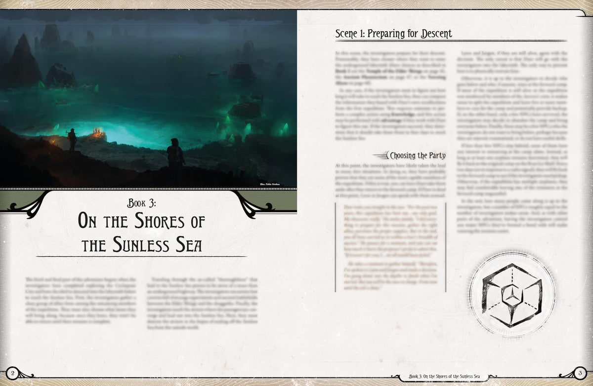 Arkham Horror RPG Premium Adventure Terra Antarctica expansion Roleplaying Game by Edge Entertainment Studio 4