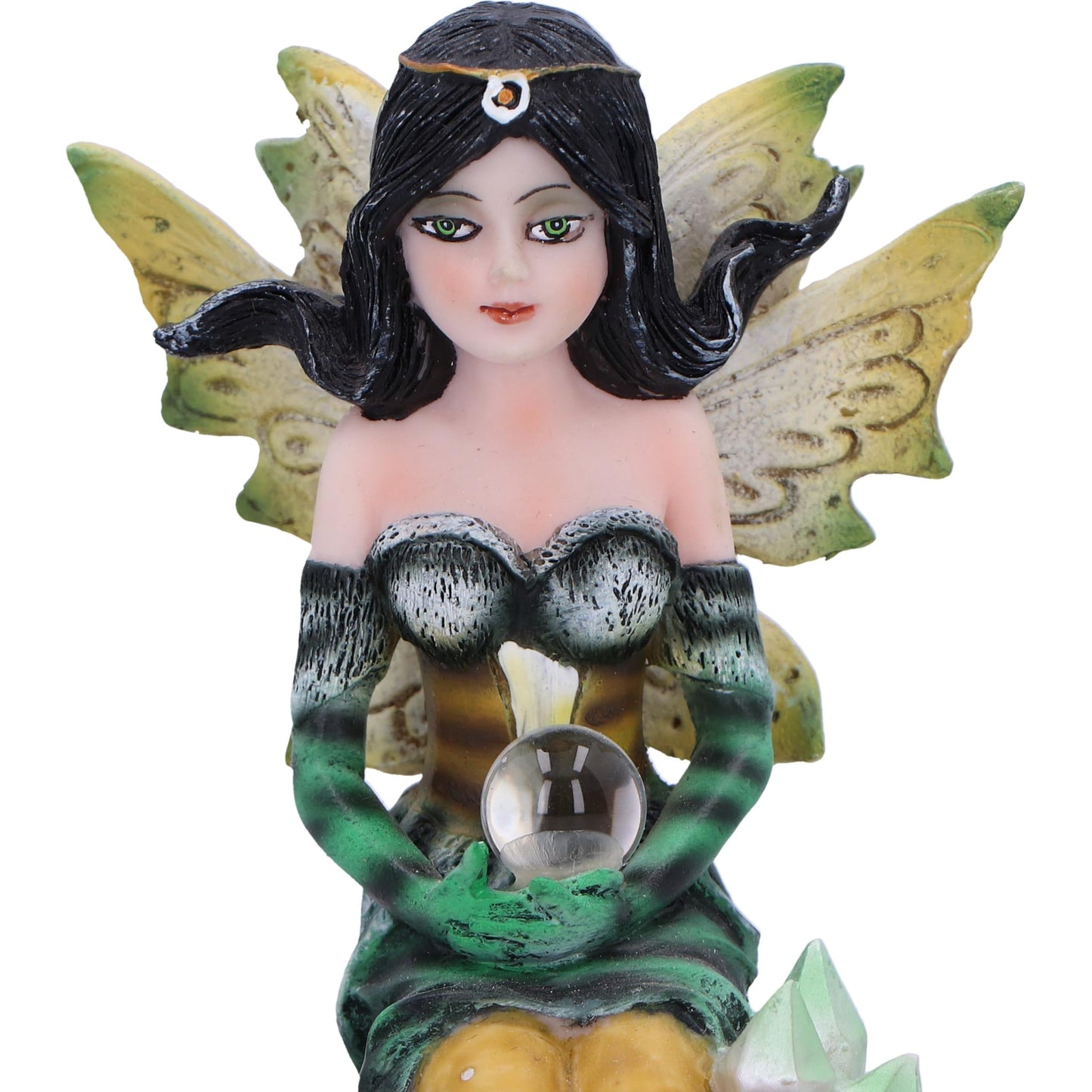 Jade Green Crystal Fairy Figurine 9cm 4