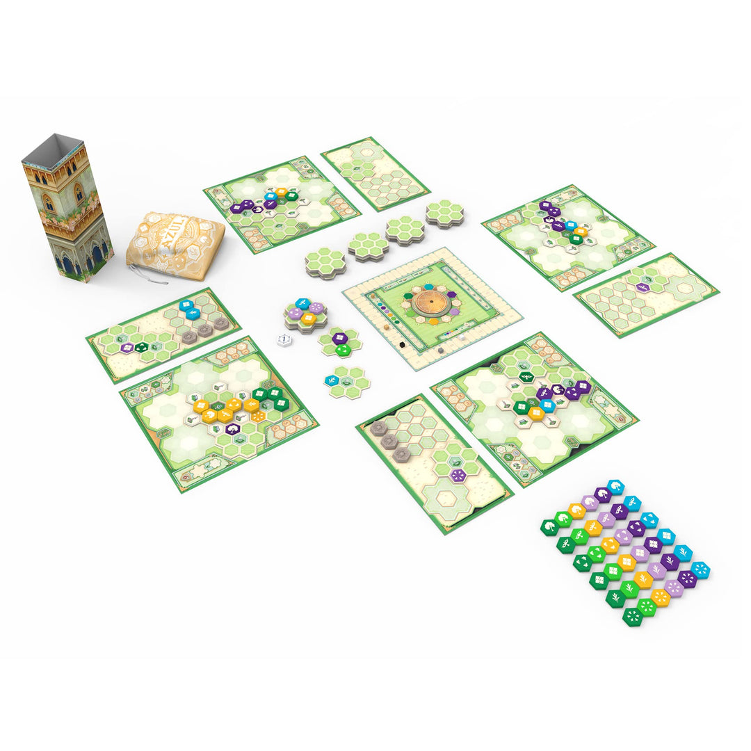 Azul Queen's Garden Board Game - Create a Royal Paradise! Mosaic Tile Placement Strategy Game for Kids and Adults, Ages 10+, 2-4 Players, 45-60 Minute Playtime, Made by Plan B Games