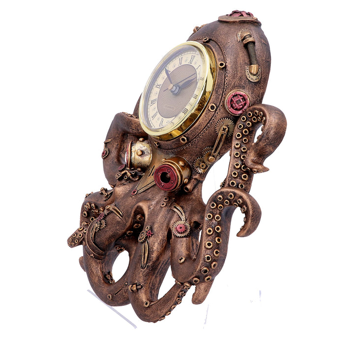 Octoclock Steampunk Octopus Squid Wall Clock 26cm