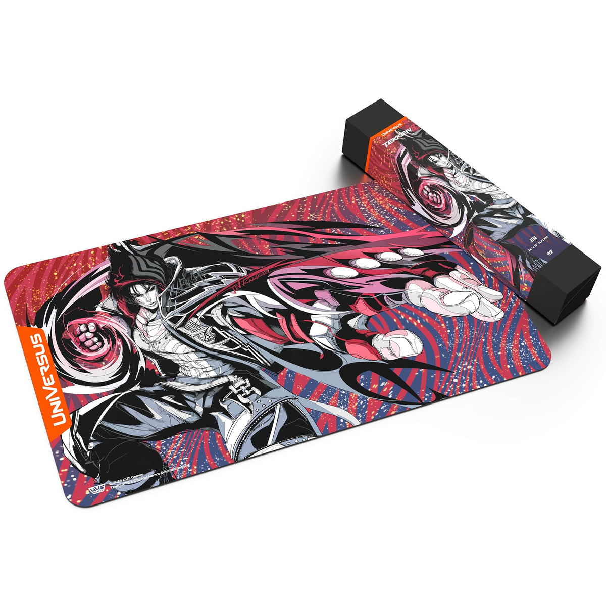 UniVersus: Tekken 8: Jin Playmat - 24 x 14 Neoprene Mat,, Rubber Backing, Tabletop Card Game Accessory, UVS Games, Licensed 2