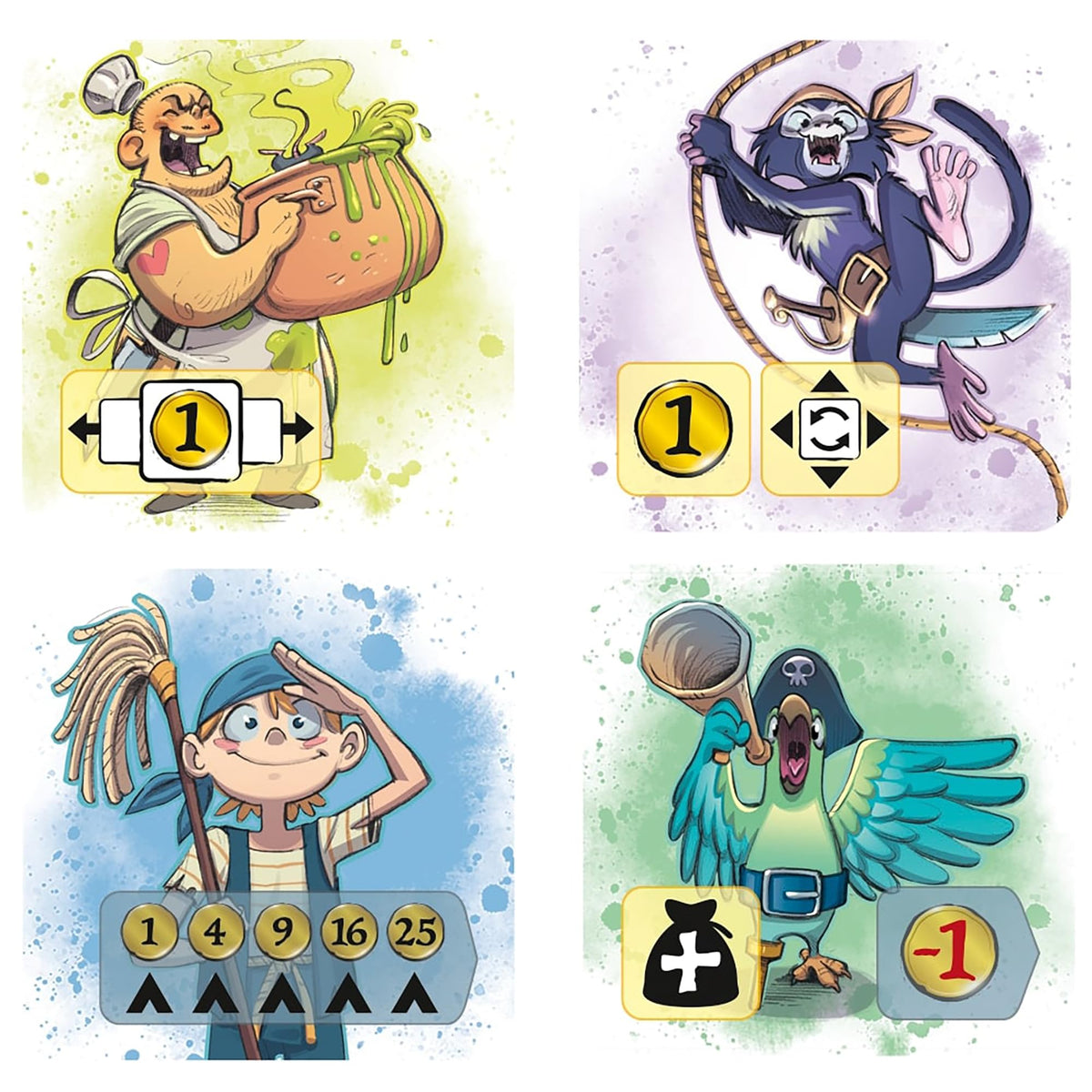 PlayPunk: Captain Flip - Board Game, Play As a Pirate Captain, Recruit Crew, Collect Coins, Family-Friendly Pirate Theme, Ages 8+, 2-5 Players, 20 Min 7