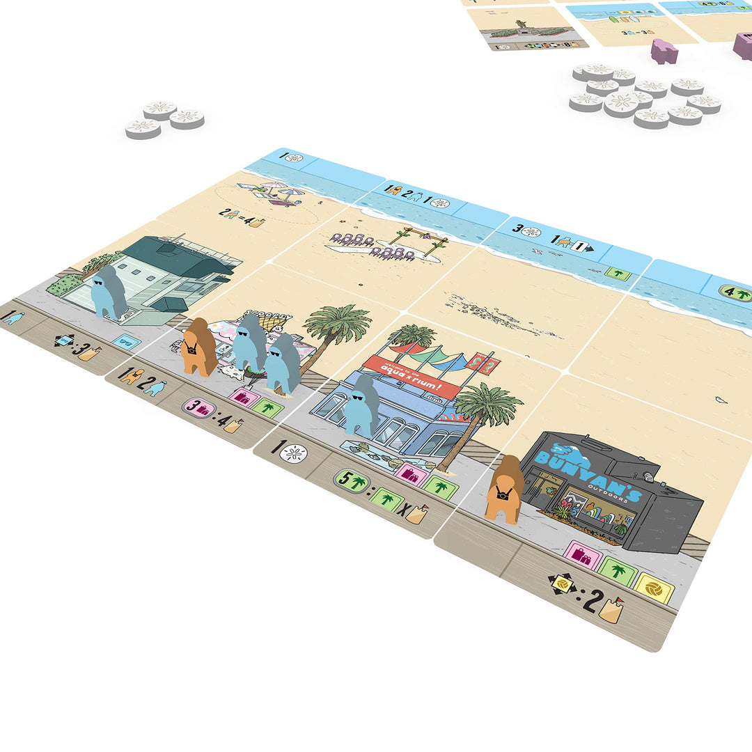 AEG Santa Monica | Build Your Beachfront, Attract Tourists to The Boardwalk | City-Building Card Drafting Set Collection Game | 1-4 Players | Ages 14+