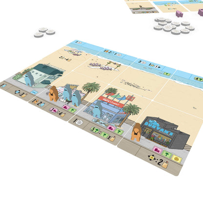 AEG Santa Monica | Build Your Beachfront, Attract Tourists to The Boardwalk | City-Building Card Drafting Set Collection Game | 1-4 Players | Ages 14+ 3