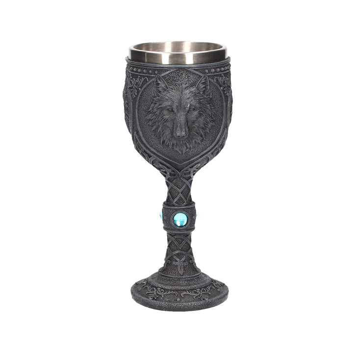 Night Wolf Black Gothic Animal Goblet 19.5cm