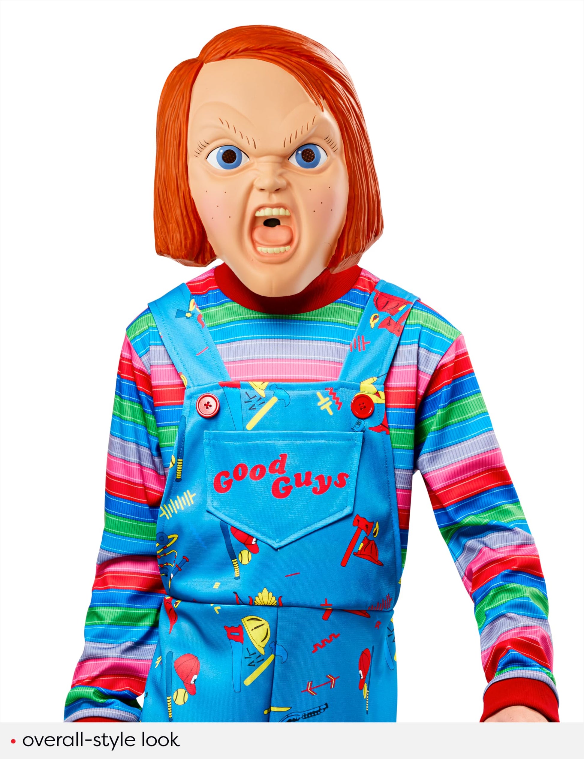 Childs Play 2 Chucky Costume Jumpsuit and Mask for Kids 10