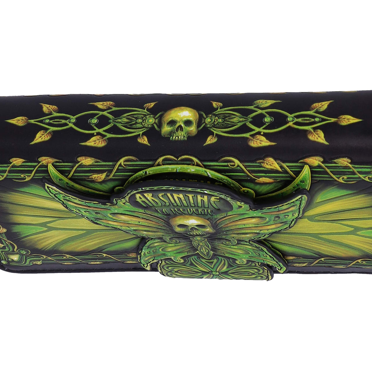 Absinthe La Fee Verte Green Fairy Embossed Purse 18.5cm 6