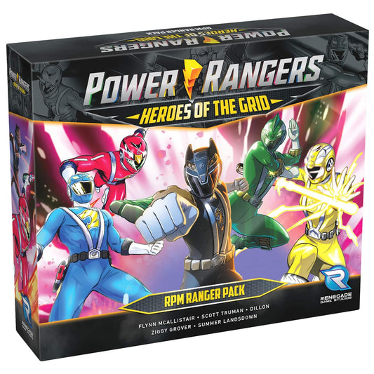 Renegade Game Studios: Power Rangers: Heroes of The Grid: RPM Ranger Pack - Expansion, 5 Rangers, New Cards & Content, Deck-Building Roleplaying Game 1