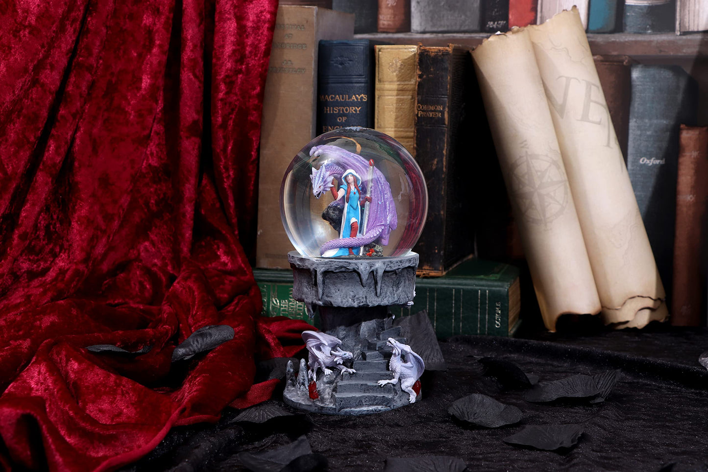 Anne Stokes Dragon Mage Snowglobe Shaker Snow Globe 8