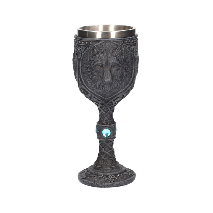 Night Wolf Black Gothic Animal Goblet 19.5cm