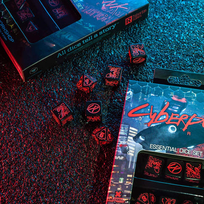 Q-Workshop Cyberpunk Red Essential Dice Set Black 9