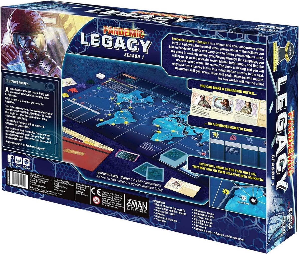 BLUE Pandemic Legacy Season 1 Board Game