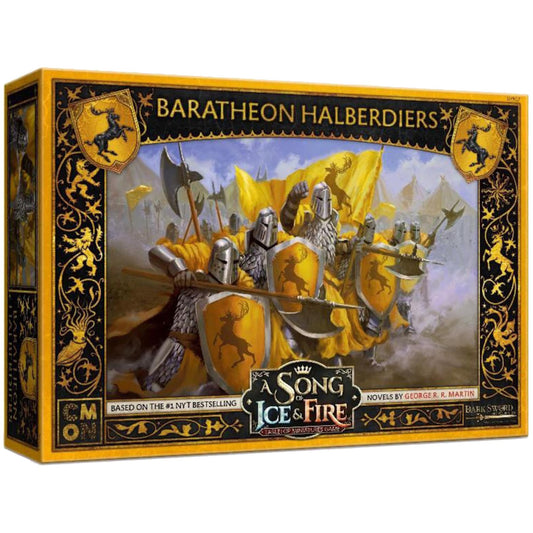 CMON A Song of Ice and Fire Tabletop Miniatures Game Baratheon Halberdiers Unit Box - House Baratheon Vanguard Defense! Strategy Game for Adults, Ages 14+, 2+ Players, 45-60 Minute Playtime, Made 1