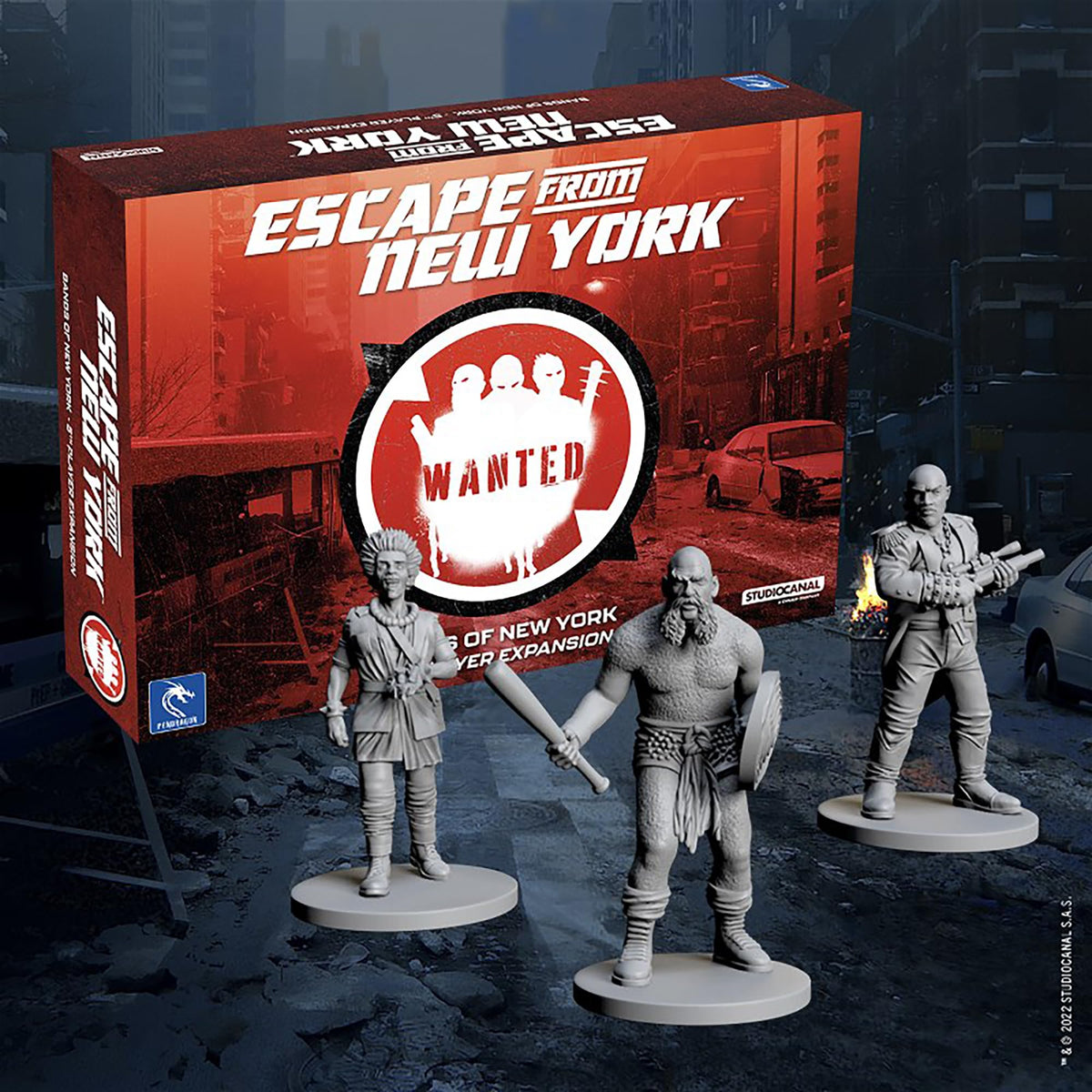 Pendragon Studios: Escape from New York: Bands of New York - 5th Player Expansion, Hero Strategy Board Game Baed On The Movie, Ages 14+, 2-5 Players, 60 min 3