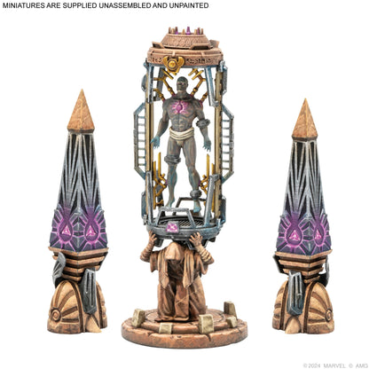 Marvel: Crisis Protocol Dark Future Terrain Pack - Enhance Battles with Wakandan Statues & One-Shot Card! Tabletop Superhero Game, Ages 14+, 2 Players, 90 Min Playtime 2