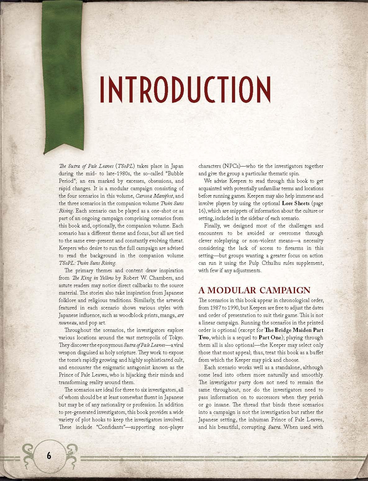 The Sutra Of Pale Leaves Volume 2 Carcosa Manifest Call Of Cthulhu Roleplaying Game by Chaosium 5