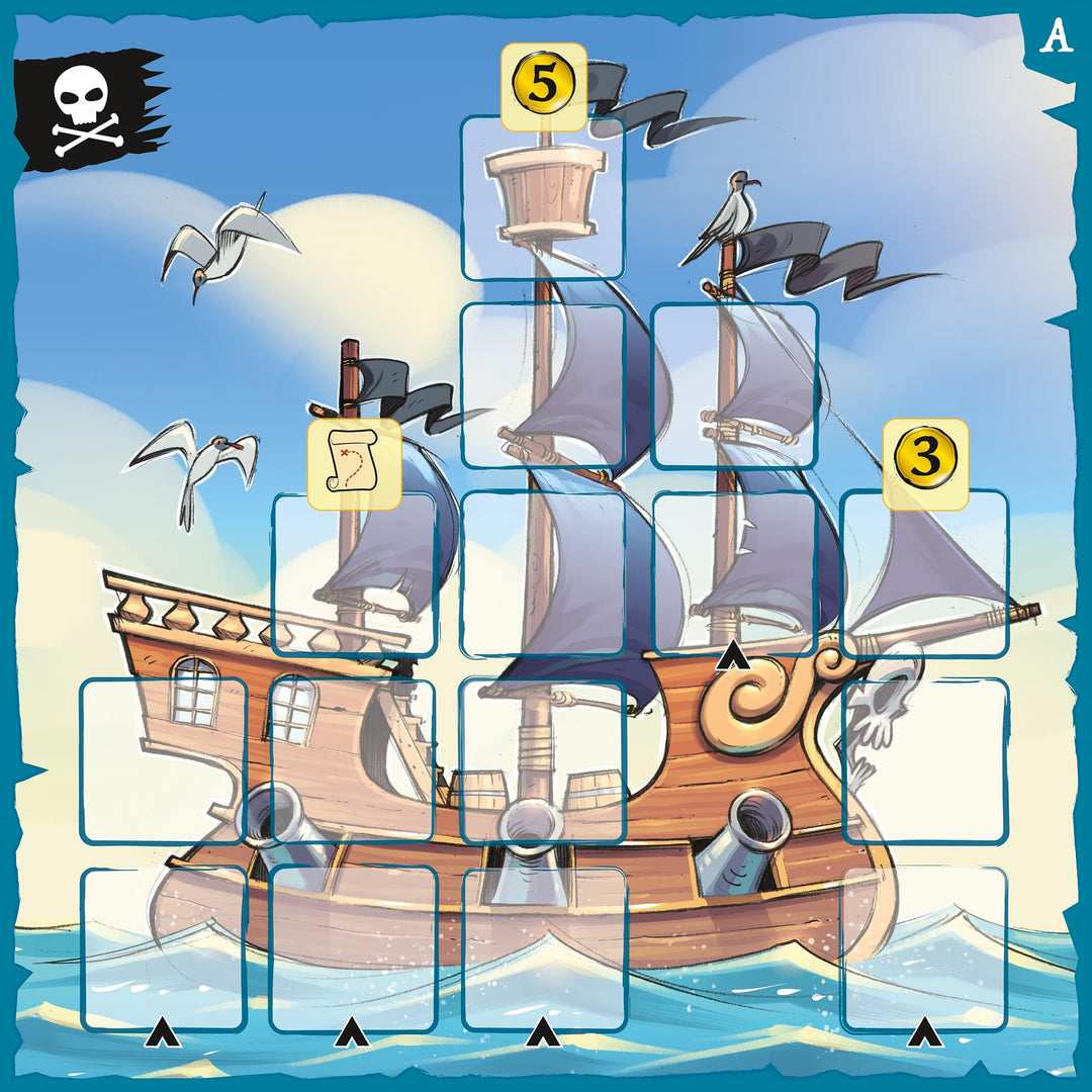 PlayPunk: Captain Flip - Board Game, Play As a Pirate Captain, Recruit Crew, Collect Coins, Family-Friendly Pirate Theme, Ages 8+, 2-5 Players, 20 Min