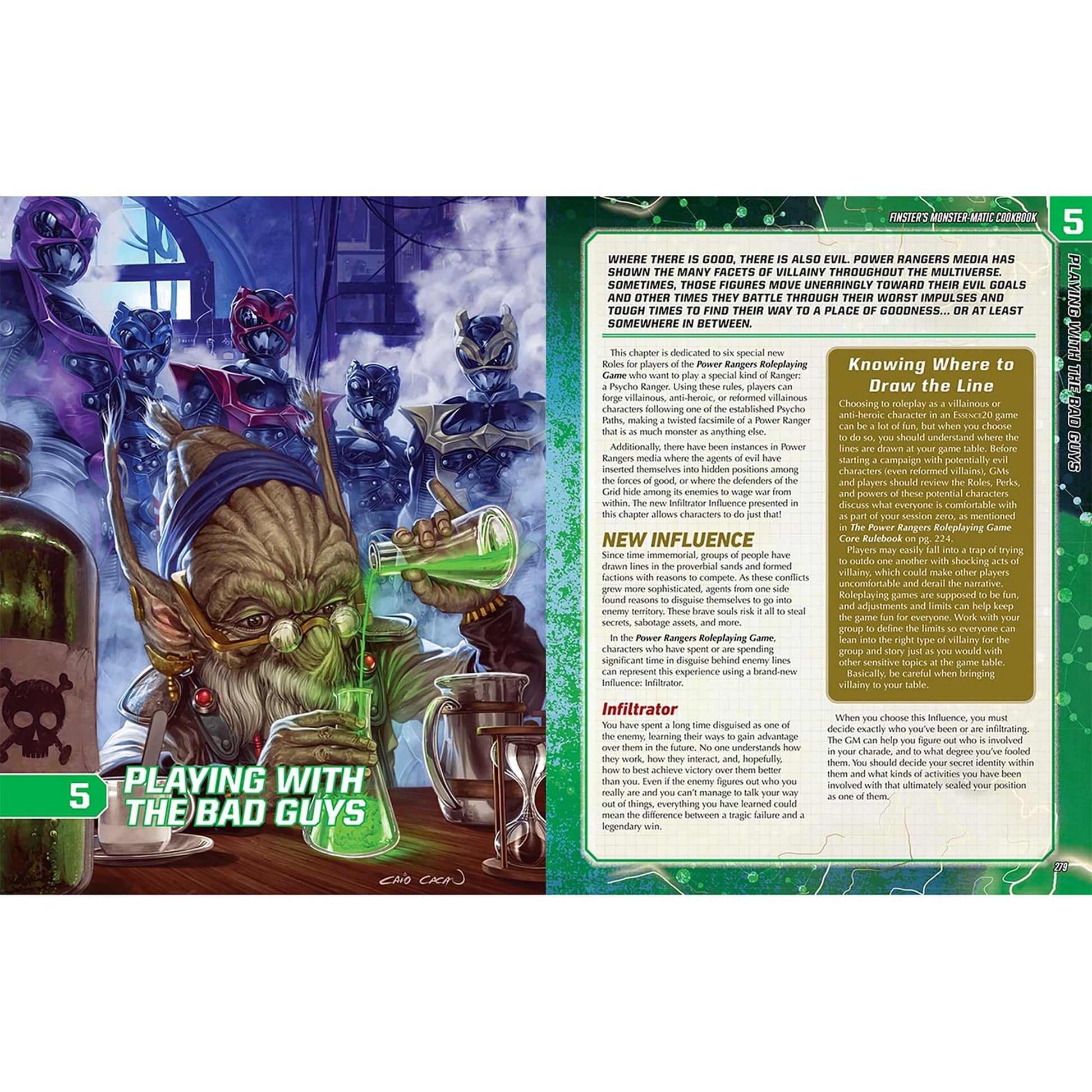 Finsters Monster Matic Cookbook Sourcebook Power Rangers RPG Roleplaying Game by Renegade Studio 6