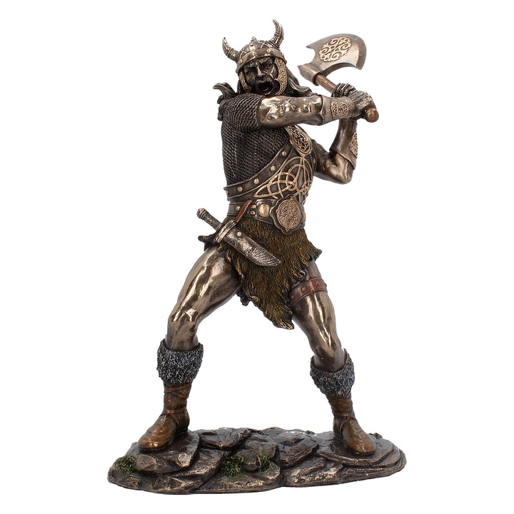 Berserker Bronze Viking Medium Warrior Figurine with Axe 28.5cm